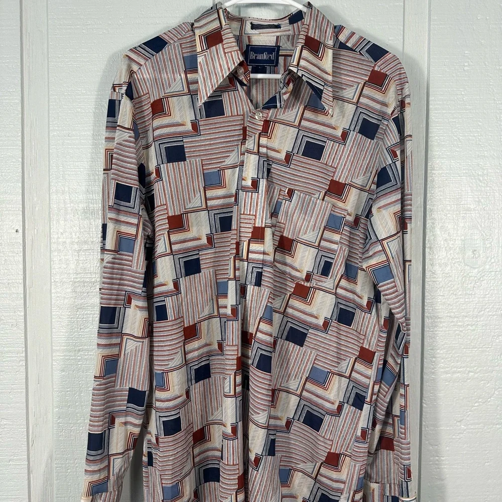 Bradford Vintage 1970s Button Down Shirt Size Large EUC